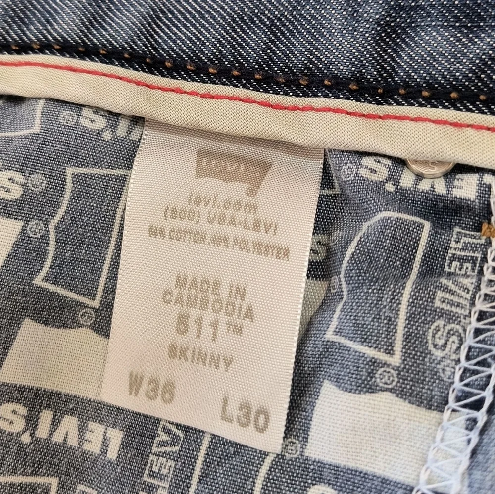 Men's Vintage Levis 511 Skinny Jeans Size 36x30